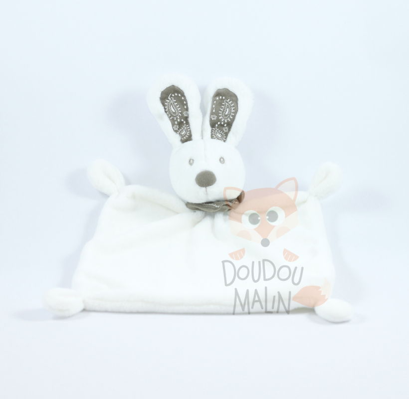  mon ami teddy grand plat lapin blanc bandana 30 cm 